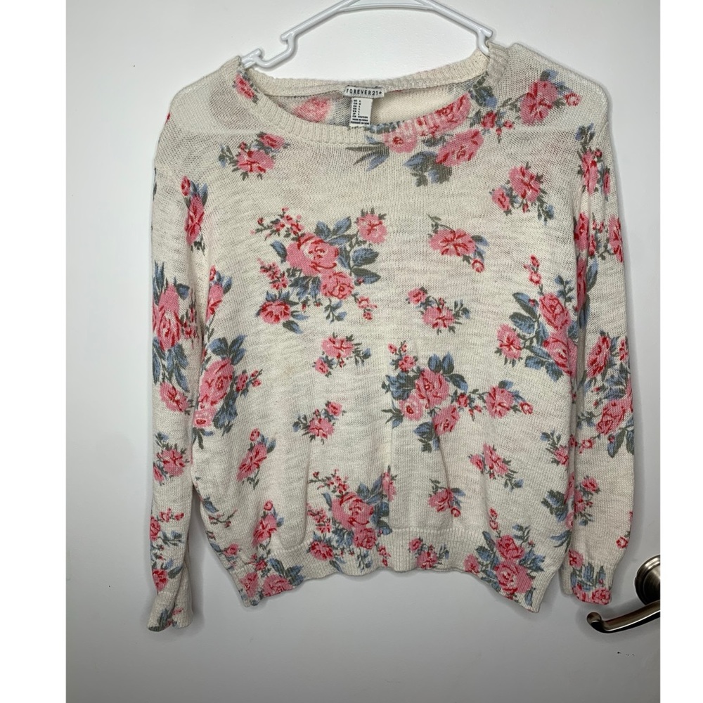 Forever 21 floral sweater